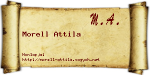 Morell Attila névjegykártya